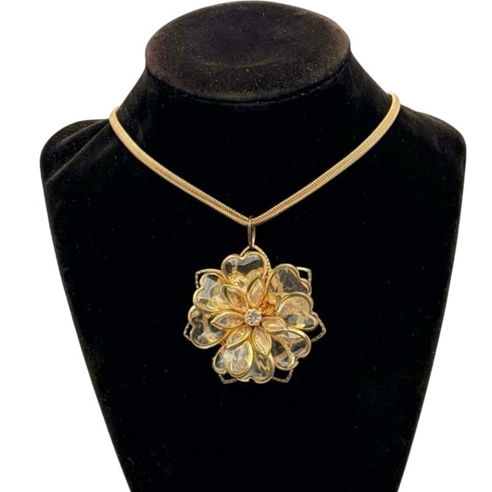 Vintage Gold Floral Necklace